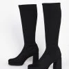 Intentionally Blank WHO ME TALL HEELED BOOT Black
