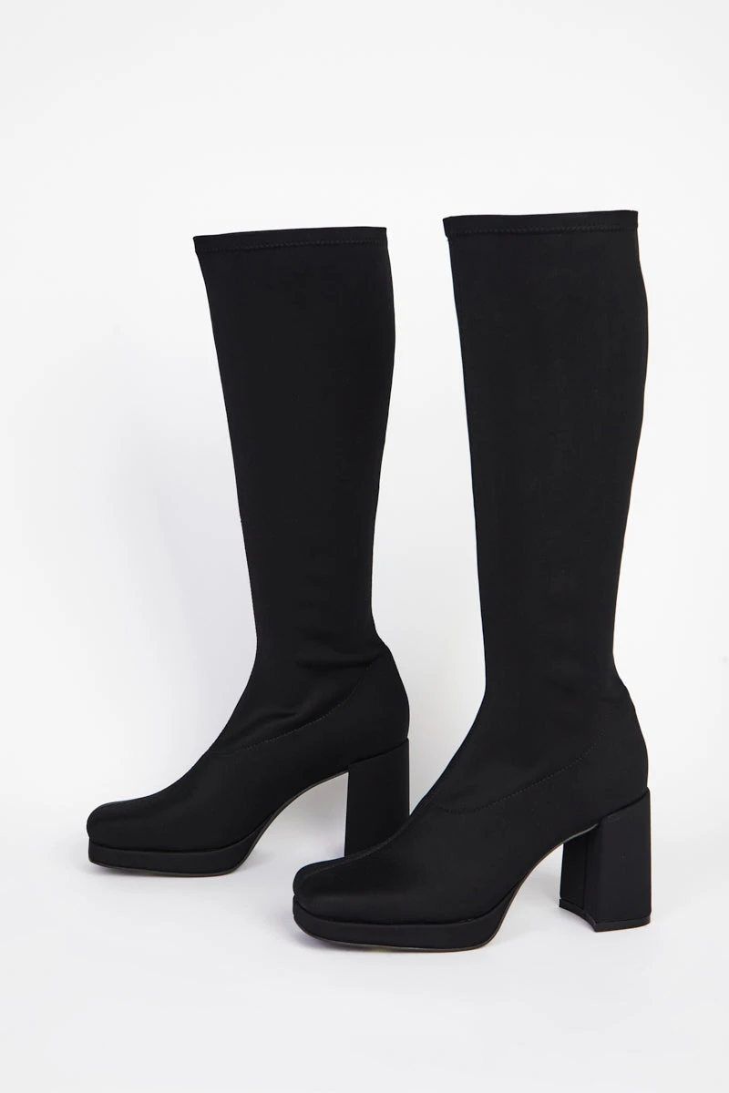 Intentionally Blank WHO ME TALL HEELED BOOT Black 3 Intentionally Blank WHO ME TALL HEELED BOOT Black