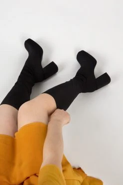 Intentionally Blank WHO ME TALL HEELED BOOT Black