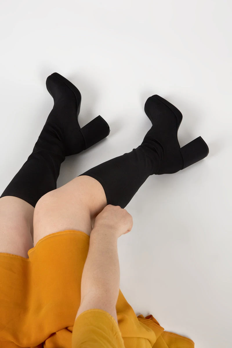 Intentionally Blank WHO ME TALL HEELED BOOT Black 4 Intentionally Blank WHO ME TALL HEELED BOOT Black