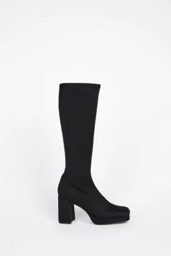 Intentionally Blank WHO ME TALL HEELED BOOT Black 11 Intentionally Blank WHO ME TALL HEELED BOOT Black