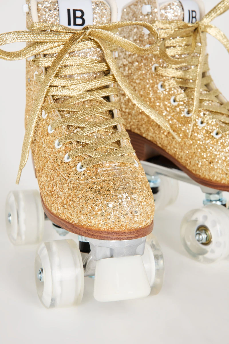 Intentionally Blank PRE-PARTY ROLLER SKATE GOLD GLITTER IB ROLLER SKATES 5 Intentionally Blank PRE-PARTY ROLLER SKATE GOLD GLITTER IB ROLLER SKATES