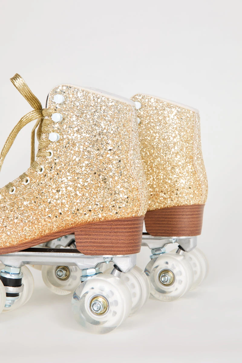 Intentionally Blank PRE-PARTY ROLLER SKATE GOLD GLITTER IB ROLLER SKATES 6 Intentionally Blank PRE-PARTY ROLLER SKATE GOLD GLITTER IB ROLLER SKATES