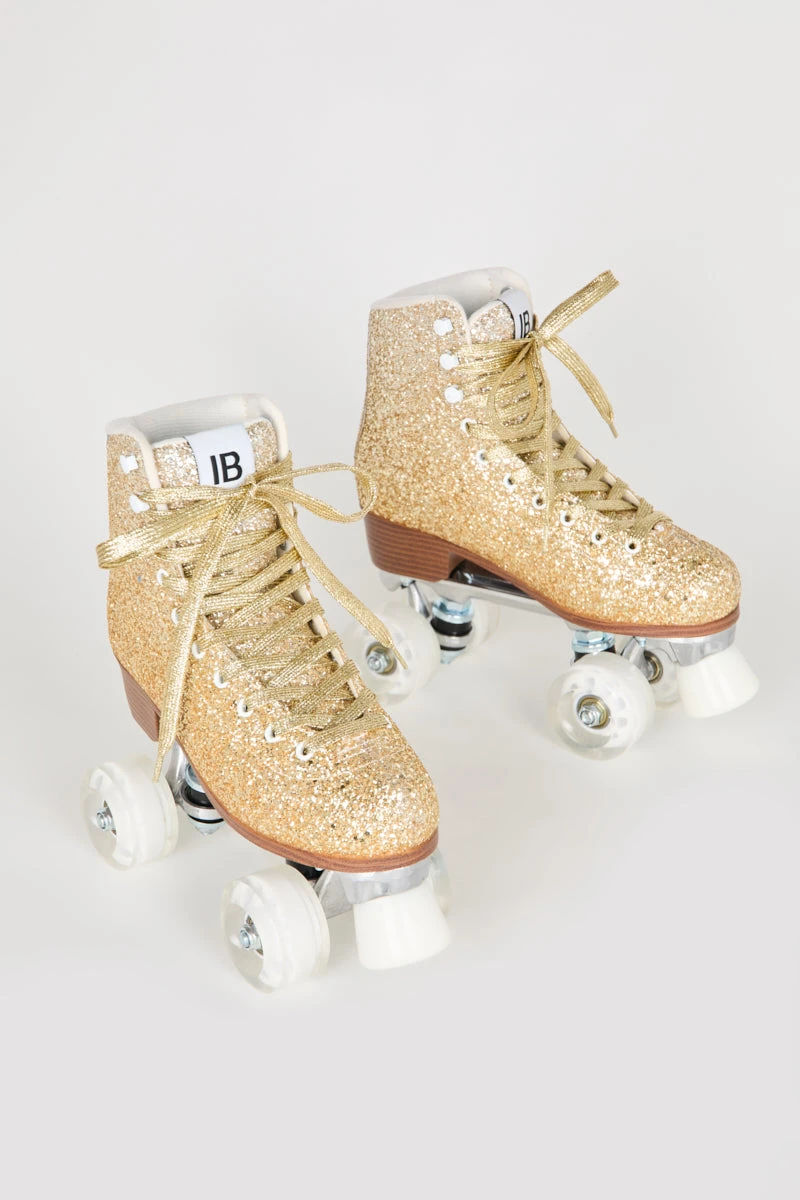 Intentionally Blank PRE-PARTY ROLLER SKATE GOLD GLITTER IB ROLLER SKATES 4 Intentionally Blank PRE-PARTY ROLLER SKATE GOLD GLITTER IB ROLLER SKATES