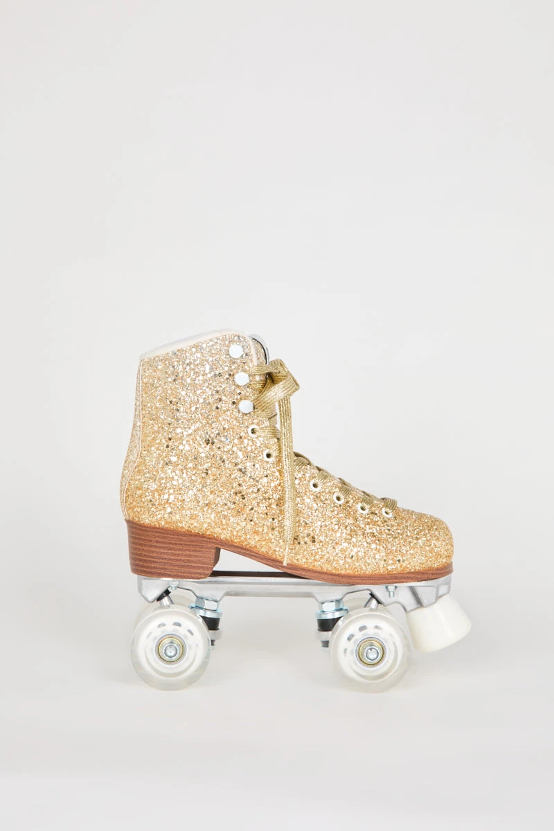 Intentionally Blank PRE-PARTY ROLLER SKATE GOLD GLITTER IB ROLLER SKATES 7 Intentionally Blank PRE-PARTY ROLLER SKATE GOLD GLITTER IB ROLLER SKATES