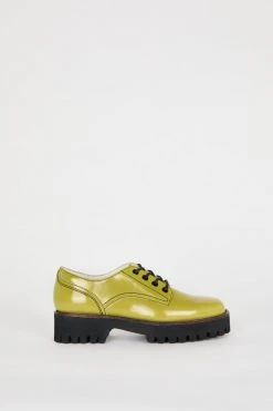 Intentionally Blank QUEEN STREET OXFORD Apple Green LOAFERS