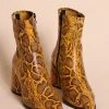 Intentionally Blank LIMA HEELED BOOT Mustard Python