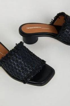 Intentionally Blank INLAND HEELED SANDAL Black NEW SHOES