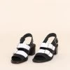 Intentionally Blank JILL HEELED SANDAL Black White