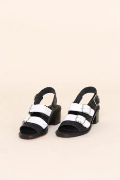 Intentionally Blank JILL HEELED SANDAL Black White
