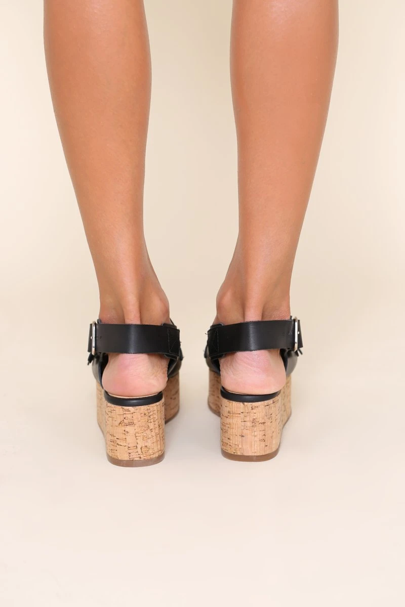 Intentionally Blank UPTOWN FLATFORM SANDAL Black SHOES 6 Intentionally Blank UPTOWN FLATFORM SANDAL Black SHOES