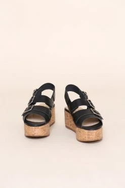 Intentionally Blank UPTOWN FLATFORM SANDAL Black SHOES