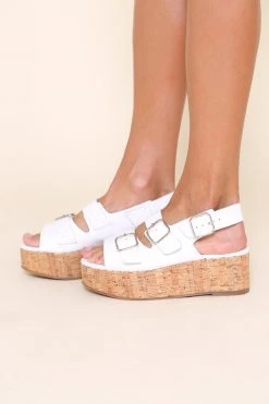 Intentionally Blank SHOES UPTOWN FLATFORM SANDAL White