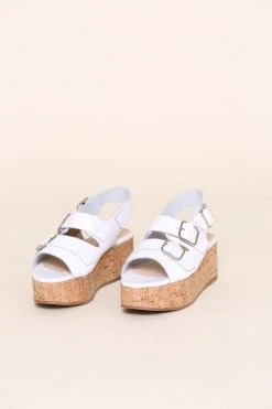 Intentionally Blank SHOES UPTOWN FLATFORM SANDAL White