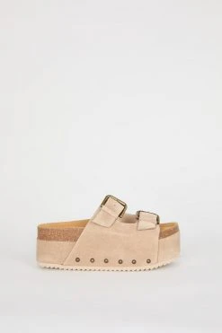 Intentionally Blank COOPER-2 PLATFORM SANDAL Taupe NEW ARRIVALS