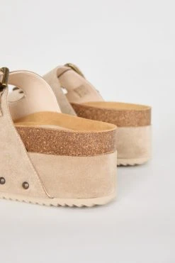 Intentionally Blank COOPER-2 PLATFORM SANDAL Taupe NEW ARRIVALS