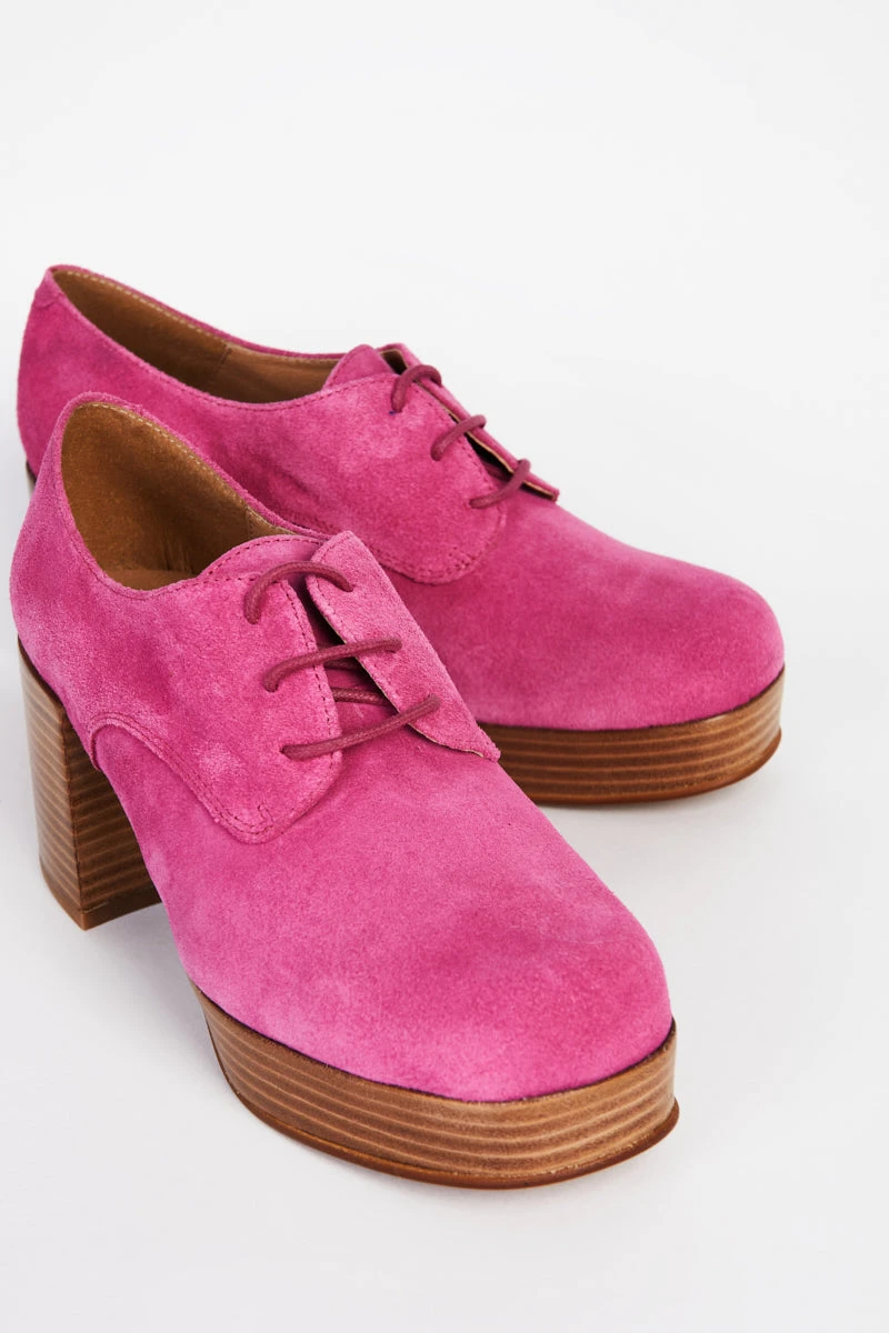 Intentionally Blank ALBANY PLATFORM OXFORD Magenta Suede SHOES 5 Intentionally Blank ALBANY PLATFORM OXFORD Magenta Suede SHOES