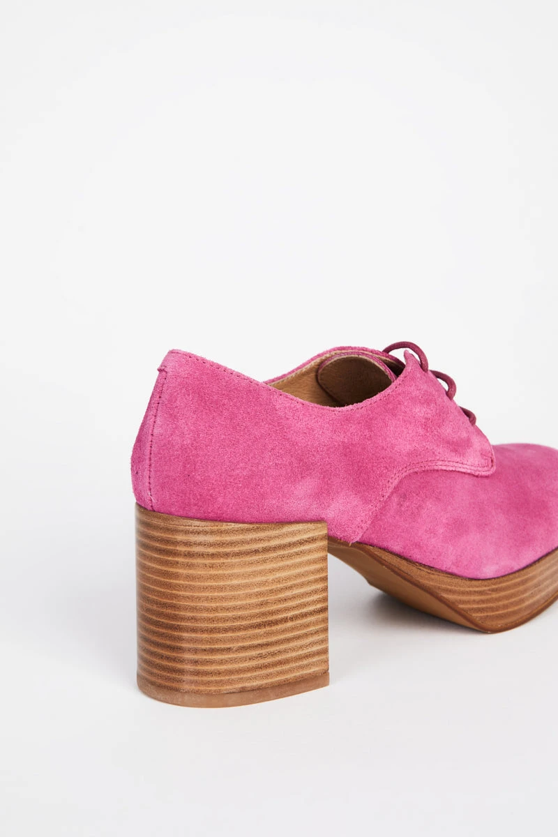 Intentionally Blank ALBANY PLATFORM OXFORD Magenta Suede SHOES 7 Intentionally Blank ALBANY PLATFORM OXFORD Magenta Suede SHOES