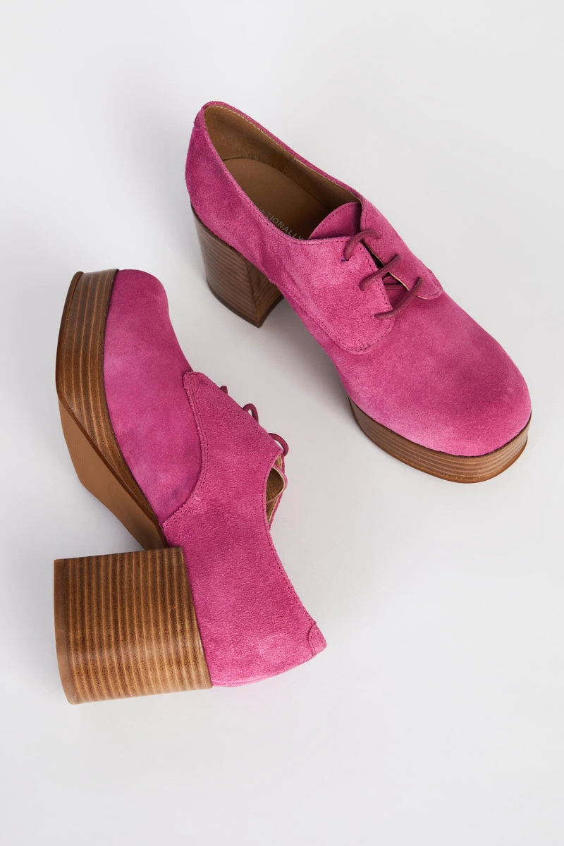 Intentionally Blank ALBANY PLATFORM OXFORD Magenta Suede SHOES 3 Intentionally Blank ALBANY PLATFORM OXFORD Magenta Suede SHOES