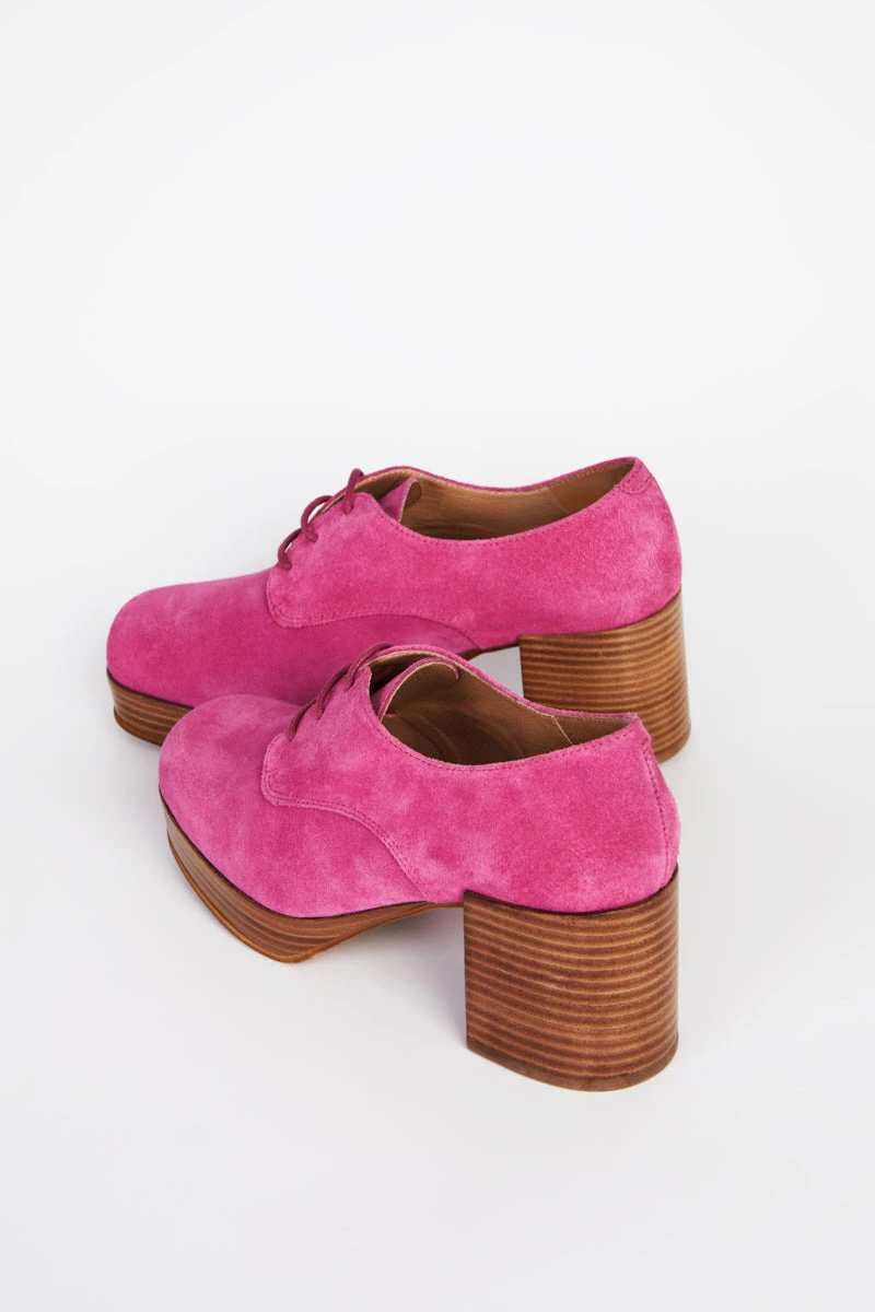 Intentionally Blank ALBANY PLATFORM OXFORD Magenta Suede SHOES 6 Intentionally Blank ALBANY PLATFORM OXFORD Magenta Suede SHOES