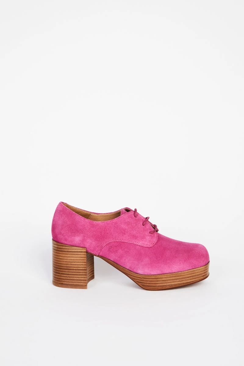 Intentionally Blank ALBANY PLATFORM OXFORD Magenta Suede SHOES 8 Intentionally Blank ALBANY PLATFORM OXFORD Magenta Suede SHOES