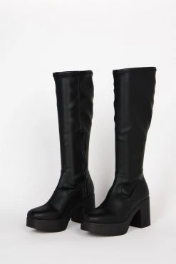 Intentionally Blank MARZ PLATFORM BOOT Black Vegan BOOTS