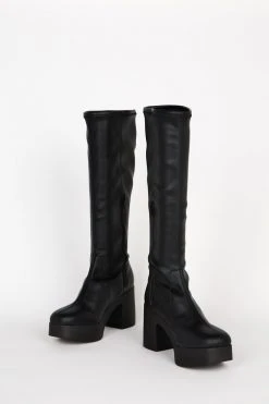 Intentionally Blank MARZ PLATFORM BOOT Black Vegan BOOTS