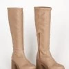 Intentionally Blank MARZ PLATFORM BOOT Taupe Vegan