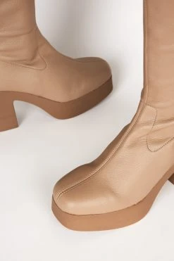 Intentionally Blank MARZ PLATFORM BOOT Taupe Vegan 11 Intentionally Blank MARZ PLATFORM BOOT Taupe Vegan