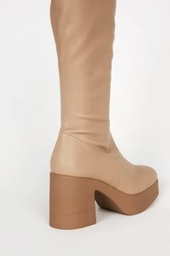 Intentionally Blank MARZ PLATFORM BOOT Taupe Vegan 12 Intentionally Blank MARZ PLATFORM BOOT Taupe Vegan