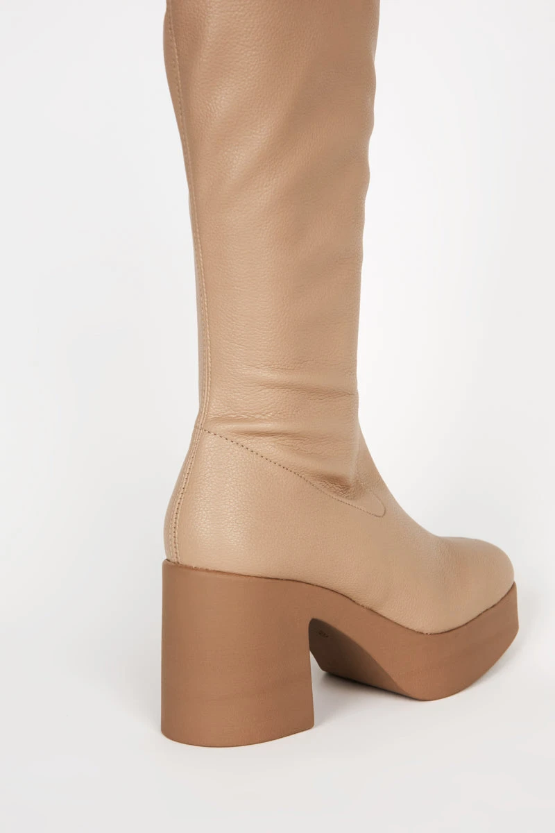 Intentionally Blank MARZ PLATFORM BOOT Taupe Vegan 7 Intentionally Blank MARZ PLATFORM BOOT Taupe Vegan