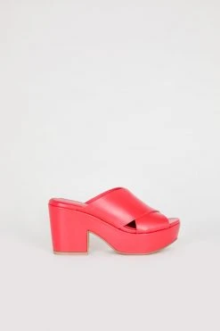Intentionally Blank NEW SHOES DAME HEELED PLATFORM Cherry
