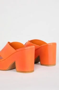 Intentionally Blank NEW SHOES DAME HEELED PLATFORM Orange