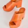 Intentionally Blank NEW SHOES DAME HEELED PLATFORM Orange