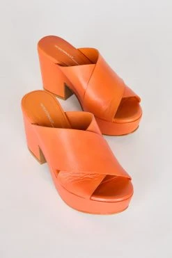 Intentionally Blank NEW SHOES DAME HEELED PLATFORM Orange
