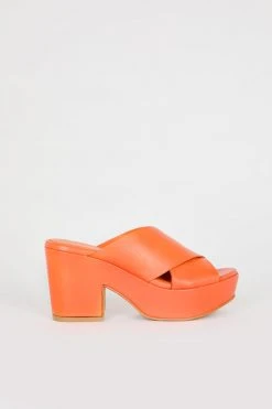 Intentionally Blank NEW SHOES DAME HEELED PLATFORM Orange