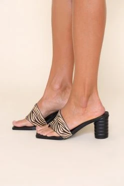 Intentionally Blank KRISTINA HEEL Beige Zebra