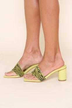 Intentionally Blank KRISTINA HEEL Lime Zebra