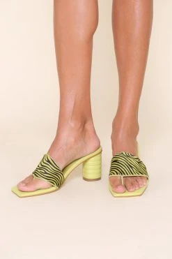 Intentionally Blank KRISTINA HEEL Lime Zebra