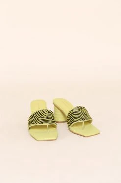 Intentionally Blank KRISTINA HEEL Lime Zebra