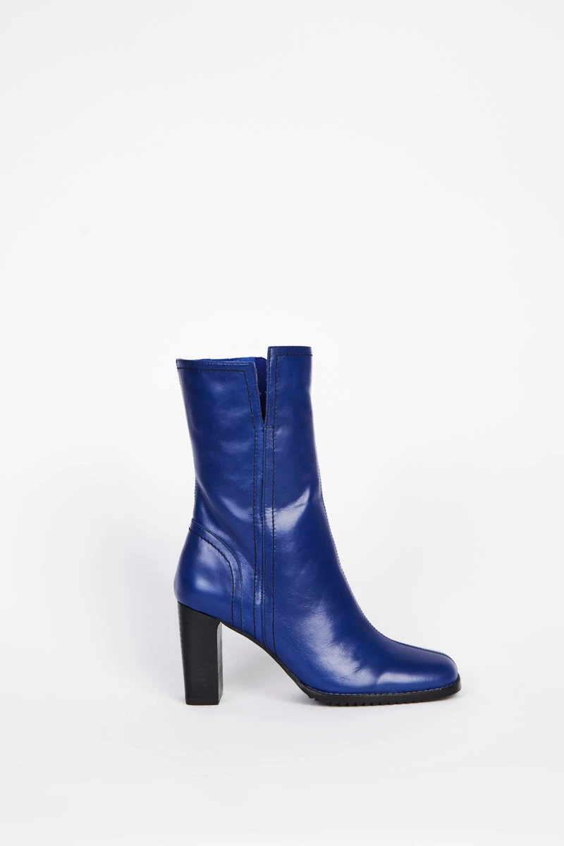 Intentionally Blank PARADE HEELED BOOT Blue SHOES 8 Intentionally Blank PARADE HEELED BOOT Blue SHOES
