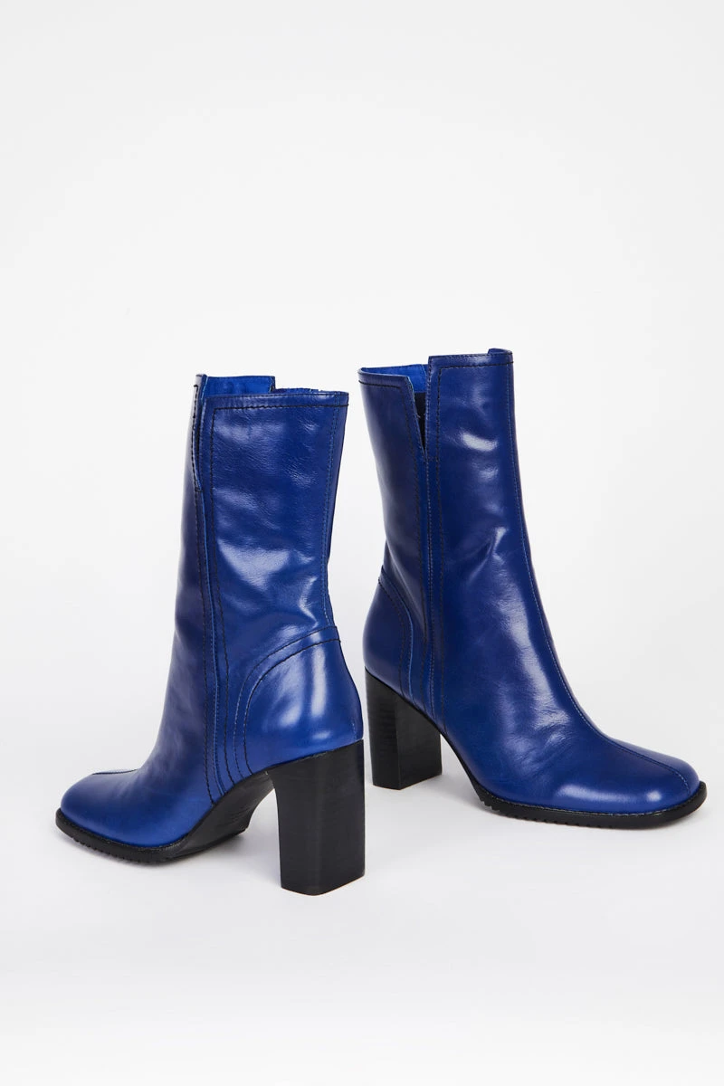 Intentionally Blank PARADE HEELED BOOT Blue SHOES 3 Intentionally Blank PARADE HEELED BOOT Blue SHOES