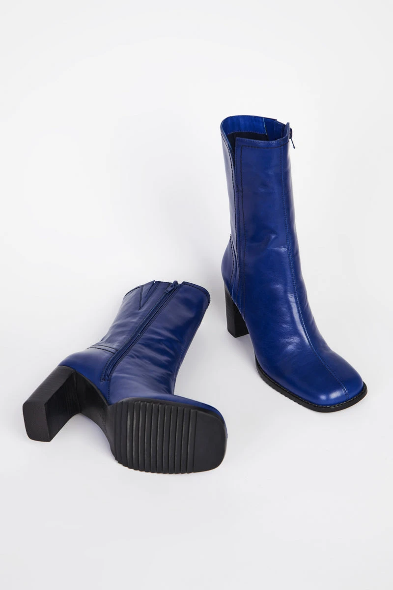 Intentionally Blank PARADE HEELED BOOT Blue SHOES 5 Intentionally Blank PARADE HEELED BOOT Blue SHOES