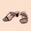 Intentionally Blank BARBA HEELED SANDAL Black Snake SHOES