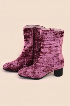 Intentionally Blank SHOES HYPE BOOT Rose Velvet