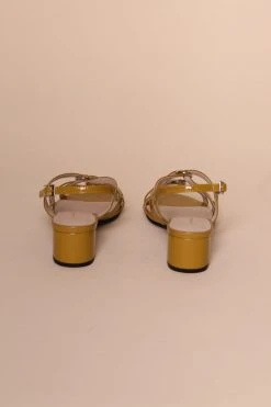 Intentionally Blank KIMORA HEELED SANDAL Mustard Patent SHOES 10 Intentionally Blank KIMORA HEELED SANDAL Mustard Patent SHOES