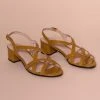 Intentionally Blank KIMORA HEELED SANDAL Mustard Patent SHOES