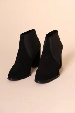 Intentionally Blank MIA HEELED BOOT Black Suede