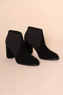 Intentionally Blank MIA HEELED BOOT Black Suede