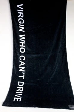 Intentionally Blank VIRGIN WHO CAN'T DRIVE BEACH TOWEL